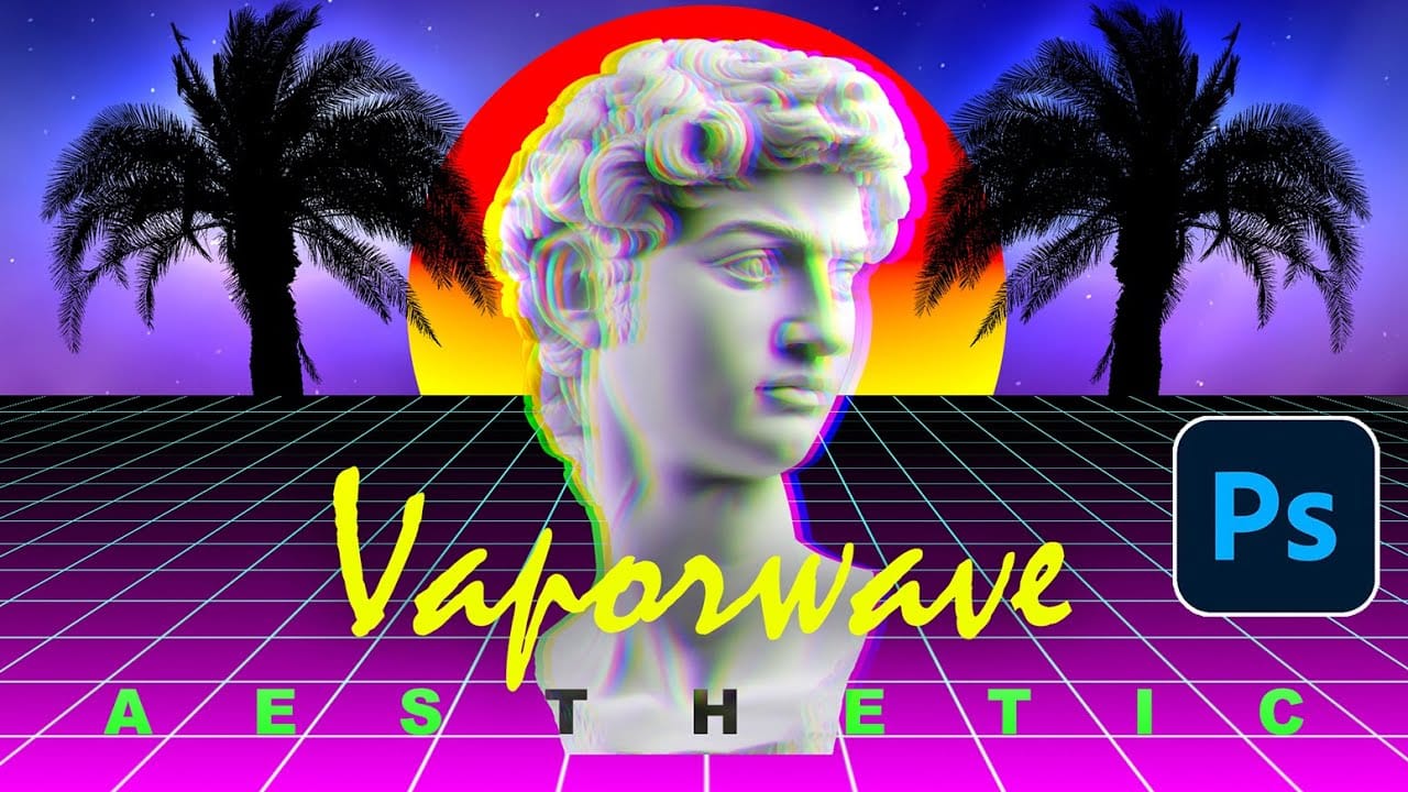 Create a Retro Vaporwave Poster in Photoshop