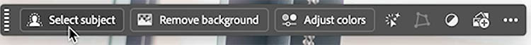 select subject in the task bar