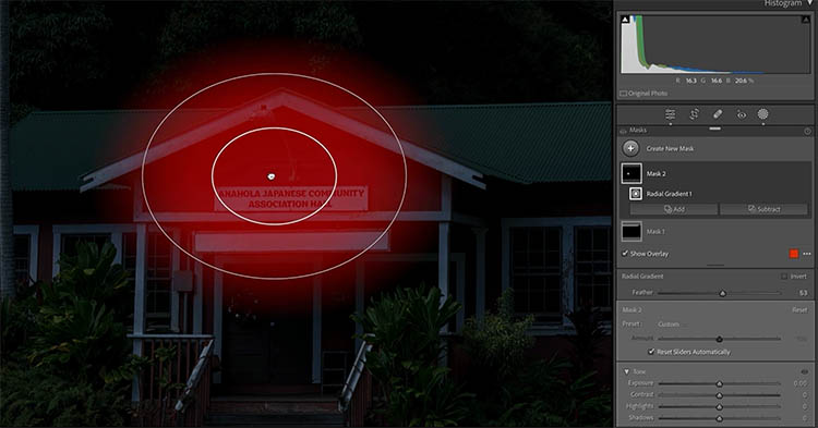 how to use gradients as lights in lightroom