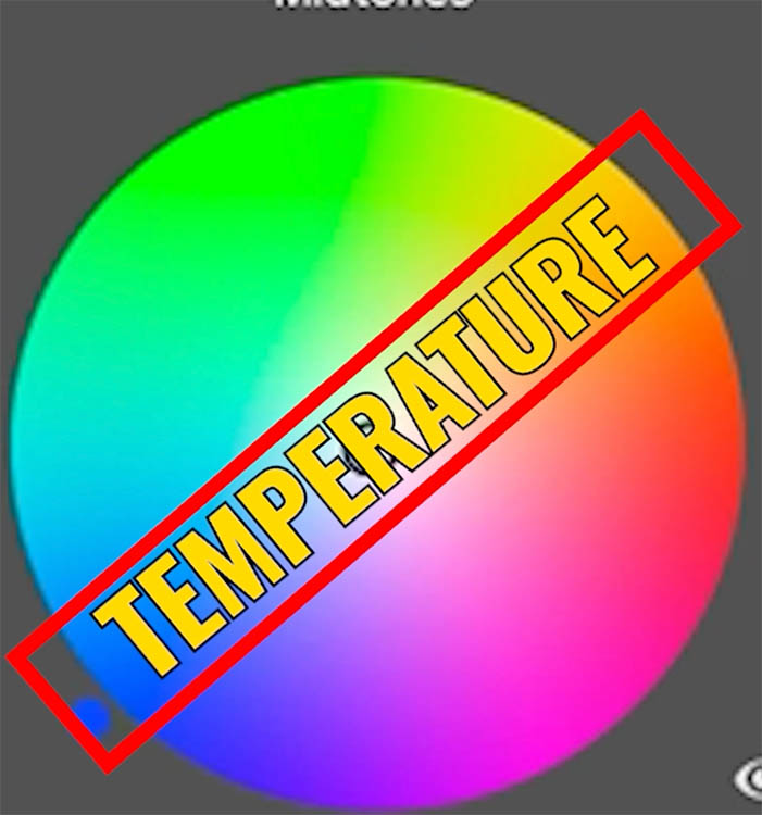 temperature on the color wheel