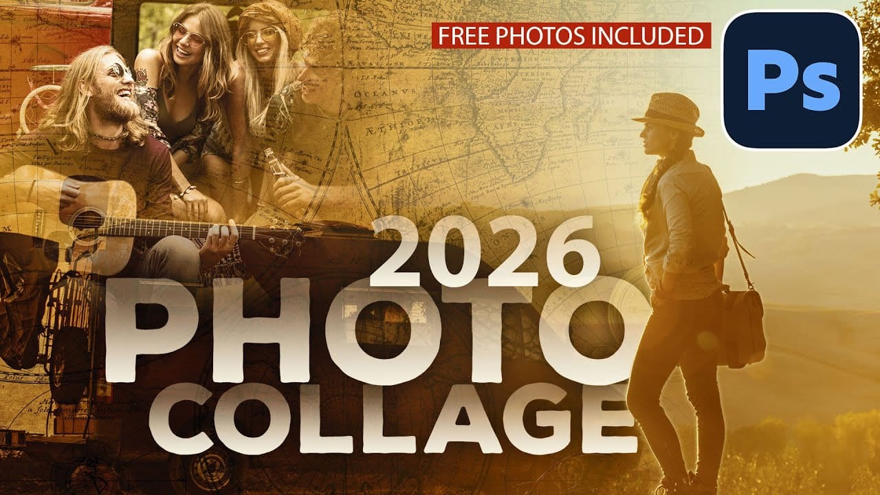 How to Access Adobe's Free Stock Photos in Photoshop and Create Photo Collages