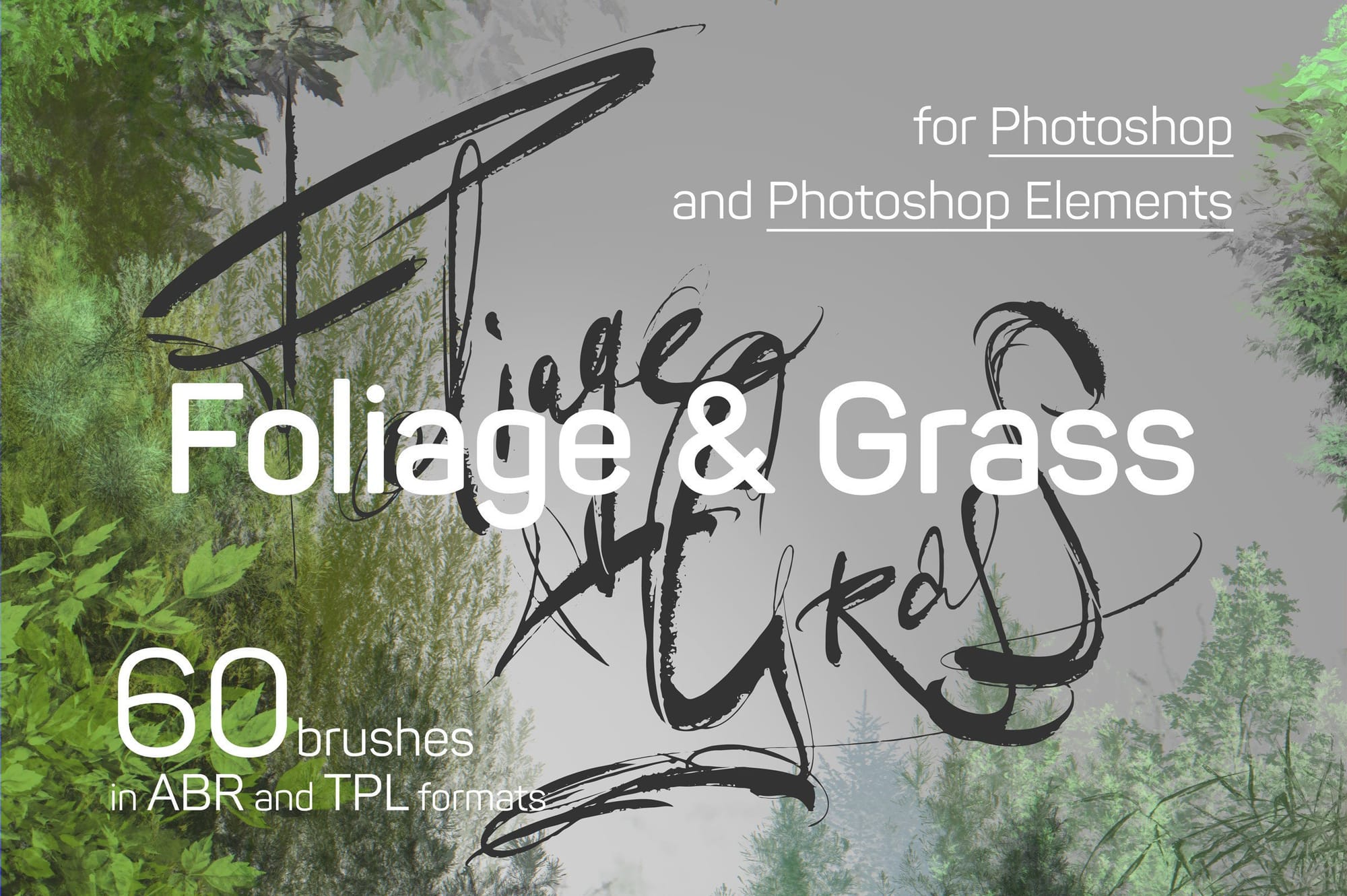 Foliage, Grass and Moss Environment Photoshop Brushes