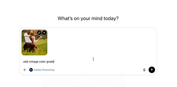 Uploading an image into Adobe Photoshop for ChatGPT