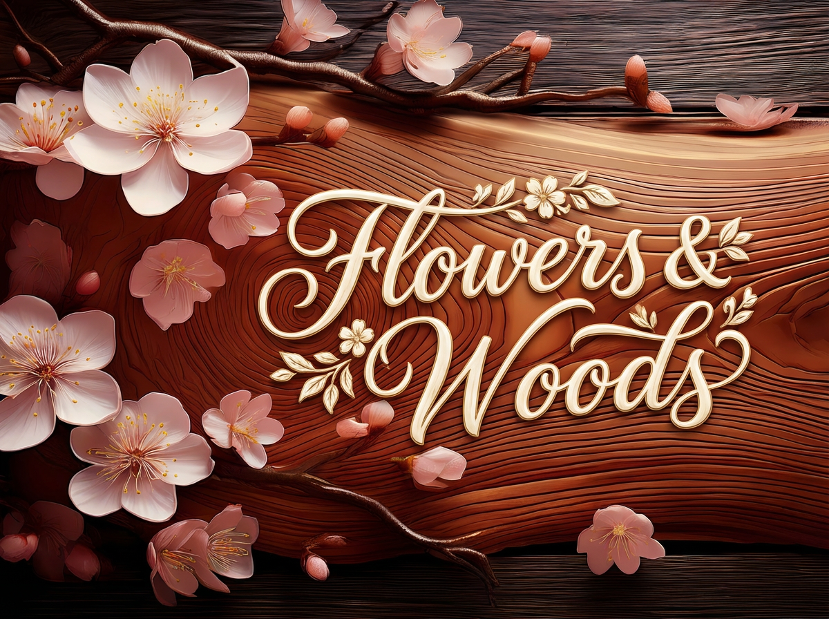 Flowers and Woods: 3 Detailed Floral Wooden Backgrounds