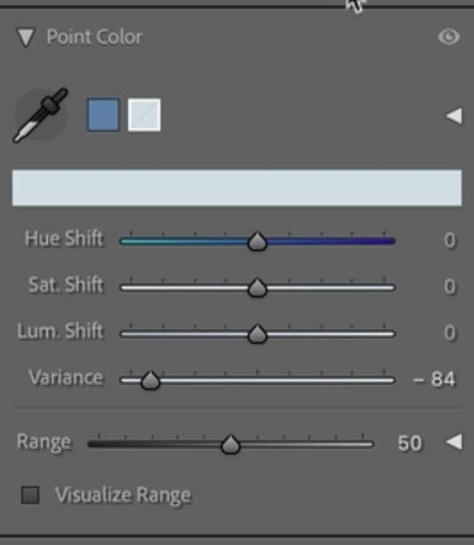 Two point color samples applied to sky