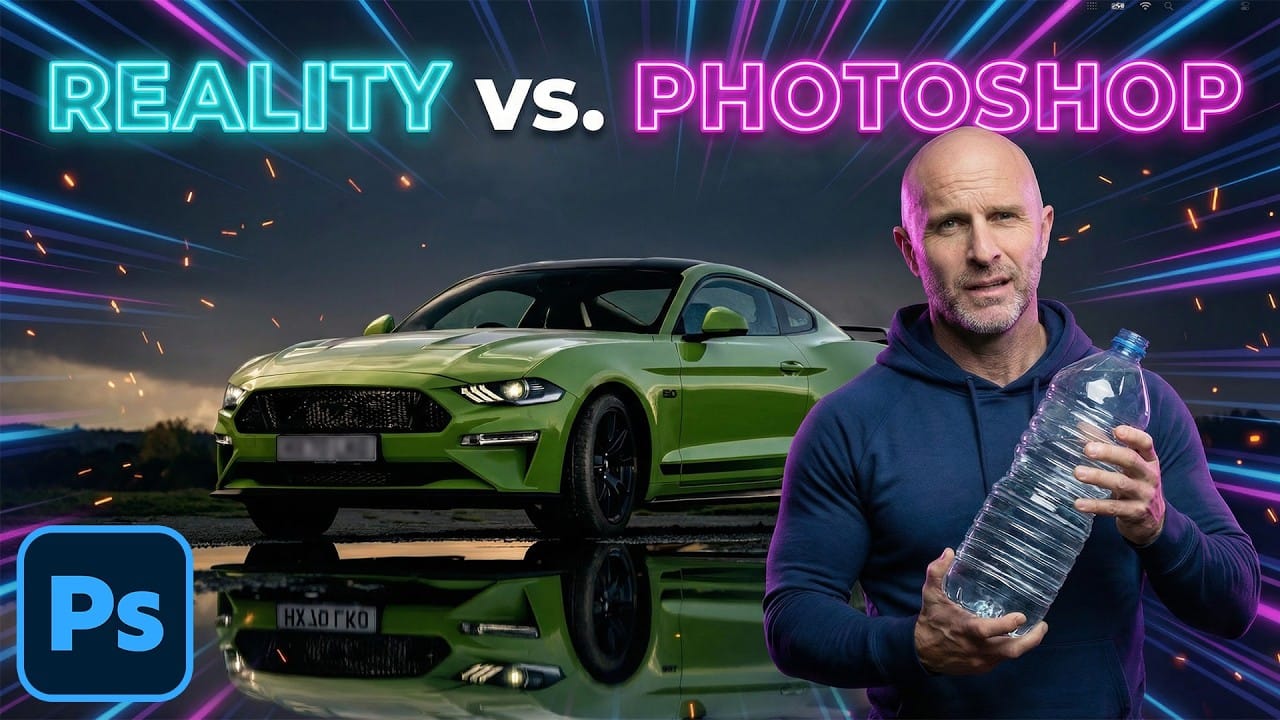 How to Create Realistic Car Reflections in Photoshop Using Manual and AI Methods