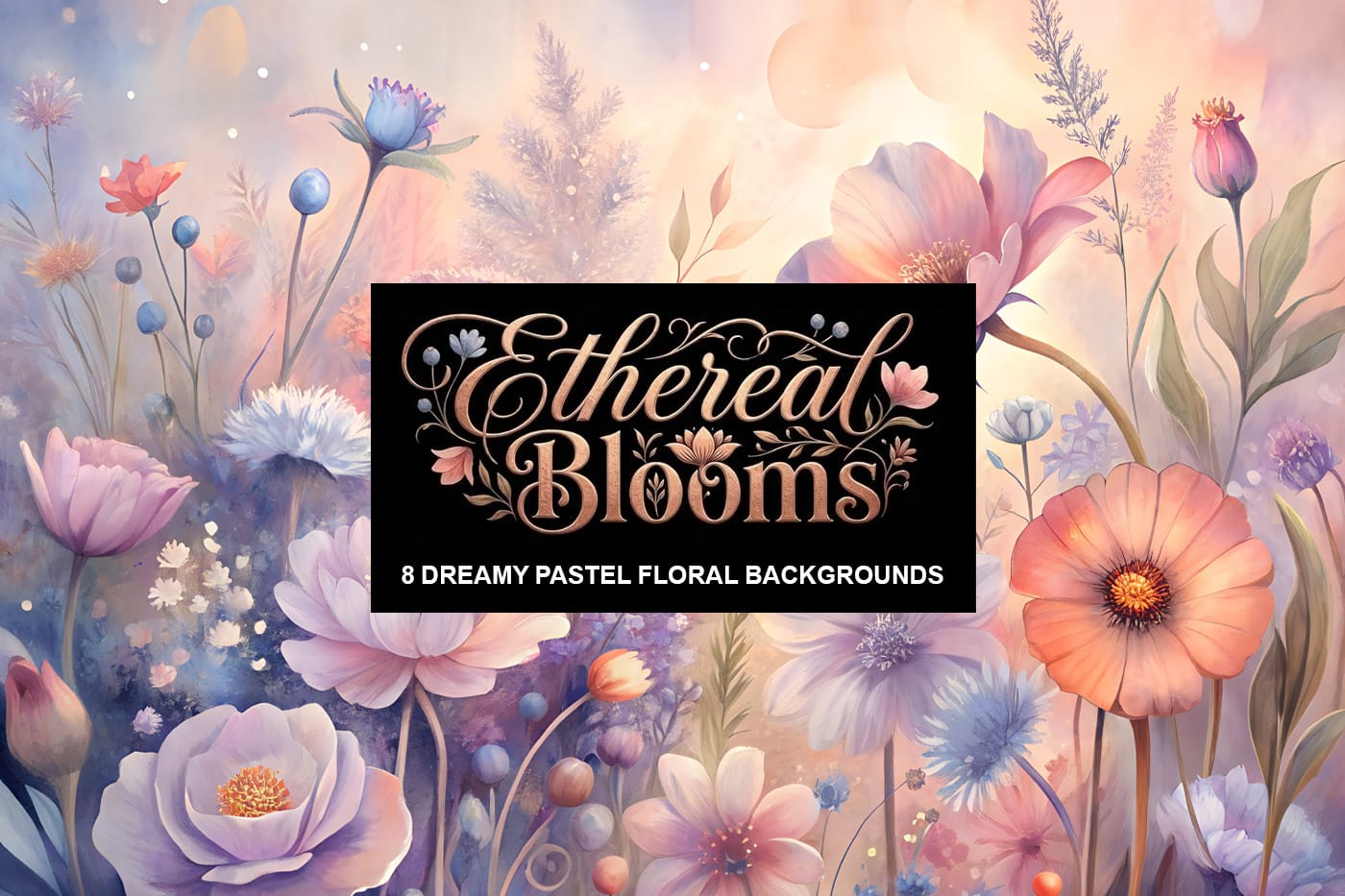 Ethereal Blooms: Dreamy Pastel Floral Backgrounds