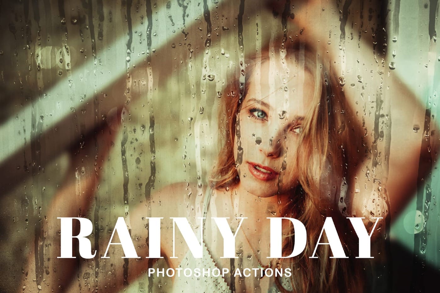 Rainy Day Photoshop Action: Realistic Rain on Glass Effect