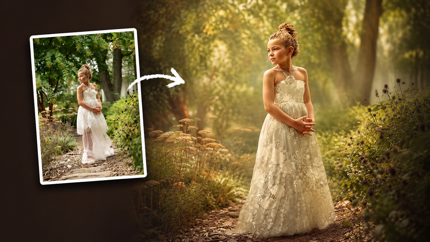 How to Overpaint a Dress and Add Lace Overlays in Photoshop