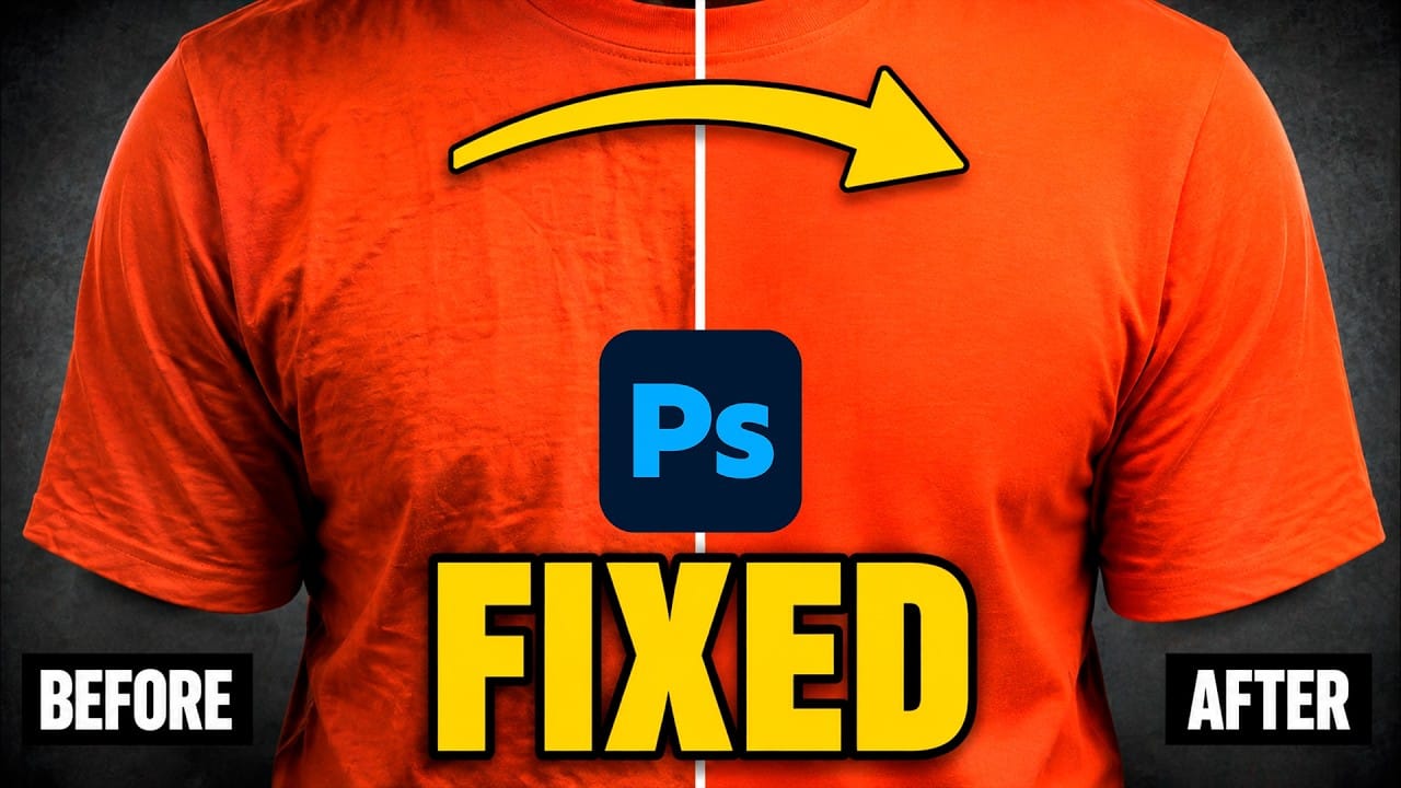 How to Remove Creases from Clothing and Fabric Backdrops in Photoshop Using AI