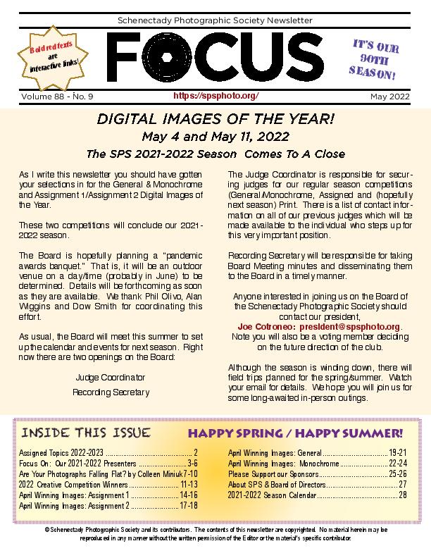 Lastest FOCUS newsletter